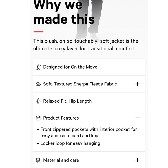 NWT Lululemon Red Oh So Sherpa Full Zip jacket 10 - Picture 5 of 15